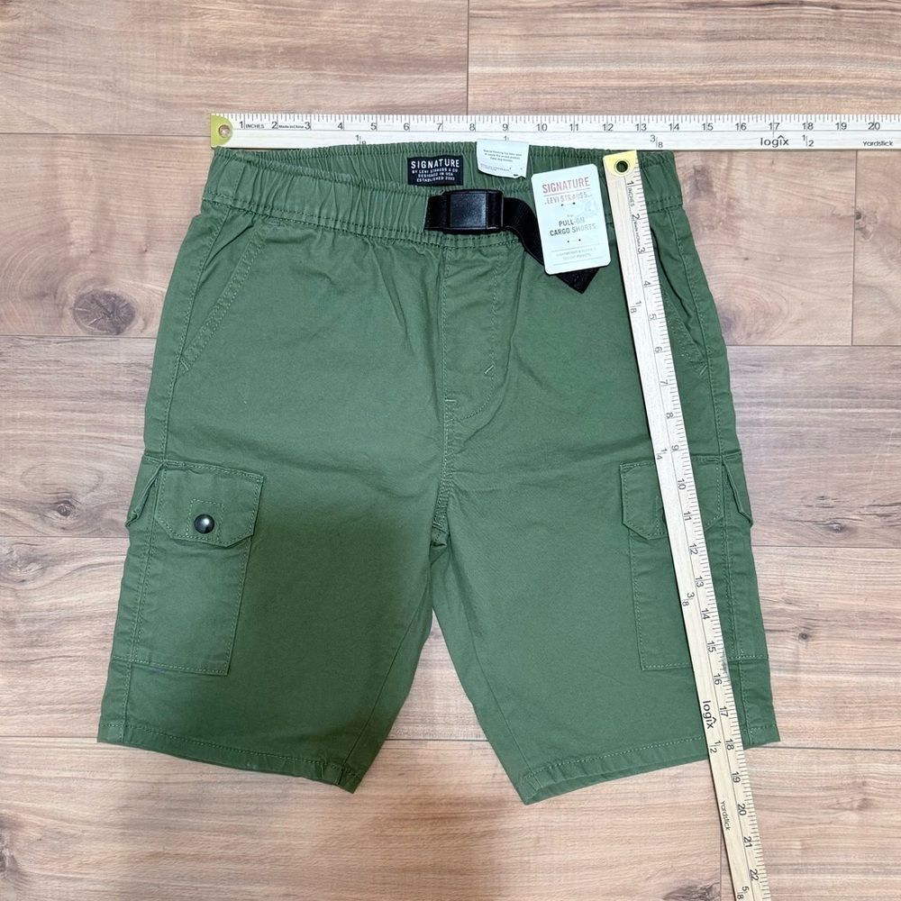Signature by Levi Strauss Boys Olive Cargo Shorts Size XL - Picture 9 of 12